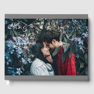 Livro De Visitas Silver Sr. Photo Wedding Guest Book