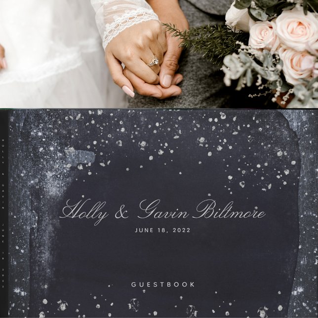 Livro De Visitas Silver Starry Night Weding (Criador carregado)