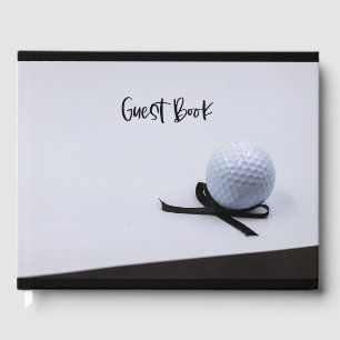 Livro De Visitas Simpatia do golfe condolencia a bola e a fita pret