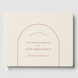 Livro De Visitas Simple Boho Arch Ivory Wedding