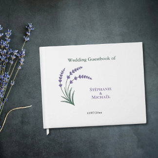 Livro De Visitas Simple Lavender Wedding