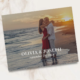Livro De Visitas Simples Foto de Casamento Minimalista Elegante