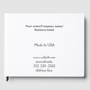 Livro De Visitas simples minimal adicione seu logotipo/design aqui
