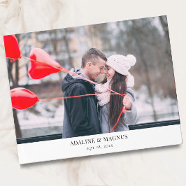Livro De Visitas Simples Minimalista Moderna Foto Casamento