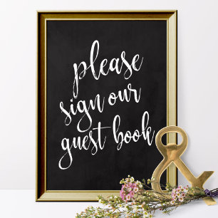 Livro de Visitas Sinal de Casamento em Quadro Negr