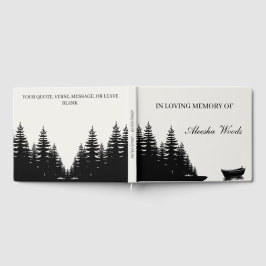 Livro De Visitas Sinal de entrada mínimo personalizado para funeral