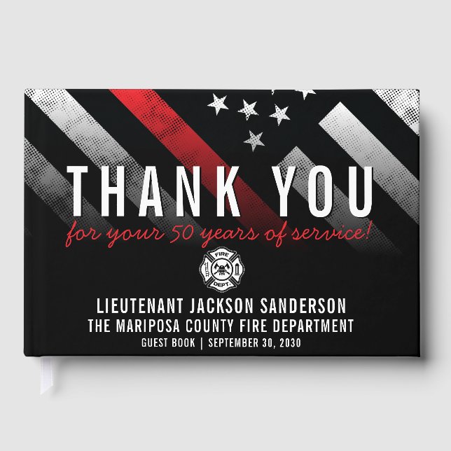 Livro De Visitas Sinalizador da Linha Vermelha do Aniversário do Bo (Frente)