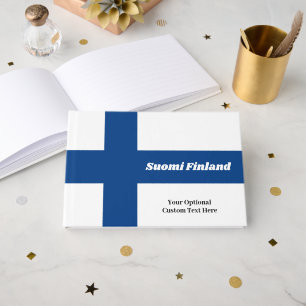 Livro De Visitas Sinalizador Finlandês de Texto Personalizado