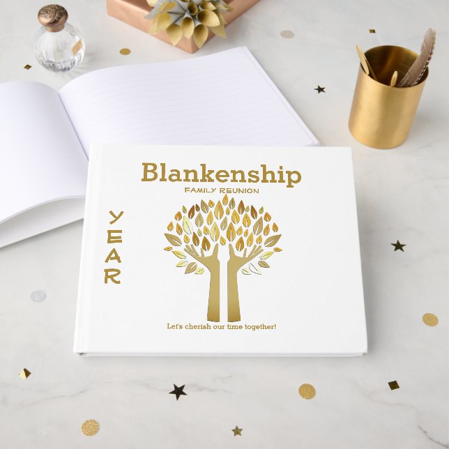 Livro De Visitas Sindicato da Família Chic Mandar Árvore para Cima  (Frente aberta)