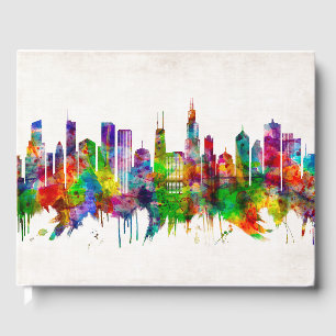 Livro De Visitas Skyline de Chicago Illinois