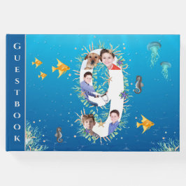 Livro De Visitas Sob a Colagem de Fotos do Mar Grande 9º Aniversári