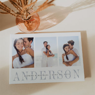 Livro De Visitas Sobreposição Moderna Três Casamento Fotográf
