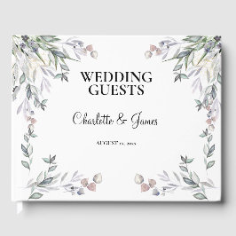 Livro De Visitas Soft Purple Scottish Heather Wedding 