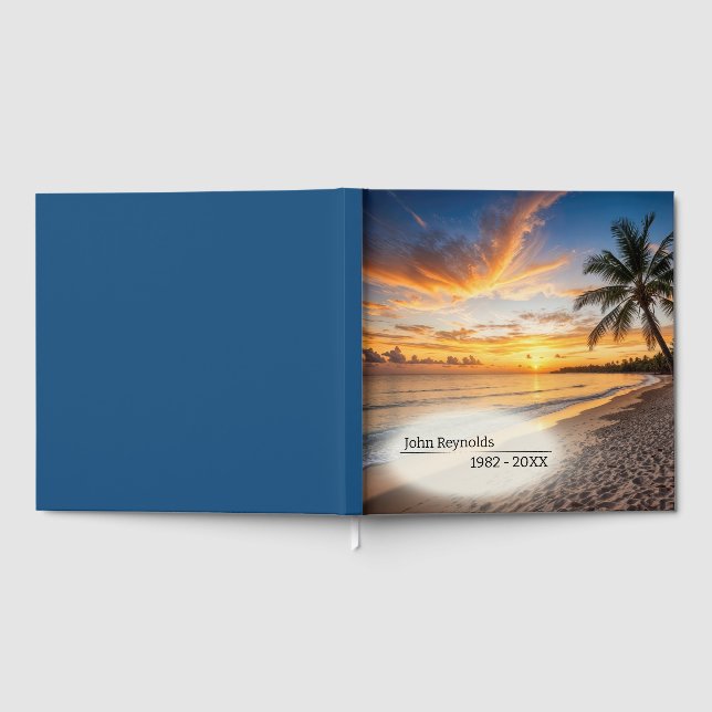 Livro De Visitas Sol brilhando sobre uma ilha tropical (Completo)