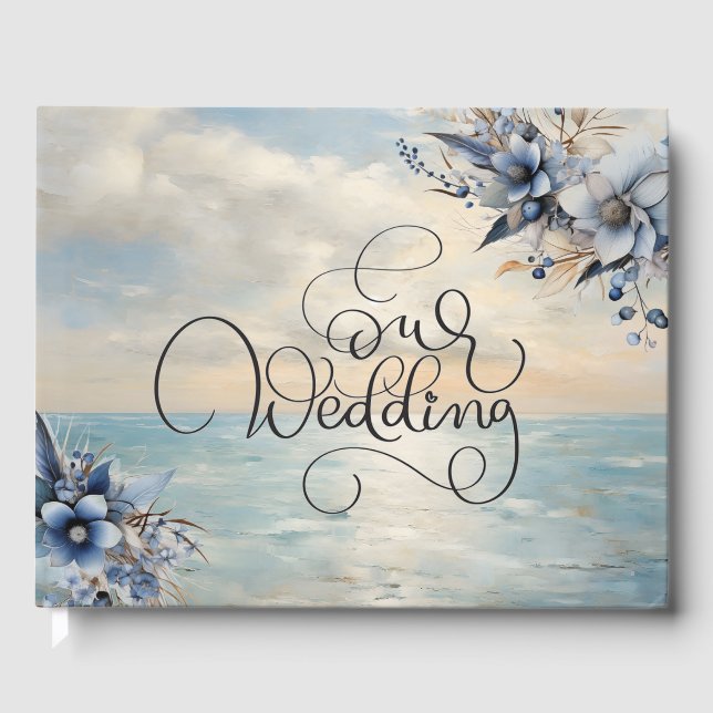 Livro De Visitas Soldado e Casamento Floral Elegante (Frente)