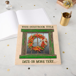 Livro De Visitas Southwest Chile Pepper Wreath Window Personalized