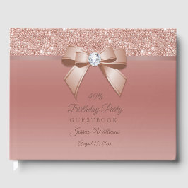 Livro De Visitas Sparkles & Glamor, Festa de aniversário Dourada Ro