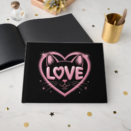 Livro De Visitas Sparkling Cat Love