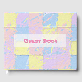 Livro De Visitas Splatter de pintura de Primavera do Pastel