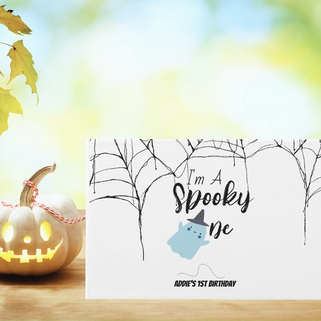 Livro De Visitas Spooky One | primeiro aniversario de Halloween | A (Criador carregado)