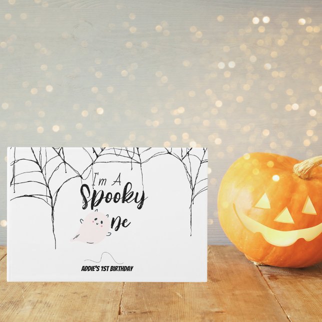 Livro De Visitas Spooky One | primeiro aniversario de Halloween | R (Criador carregado)