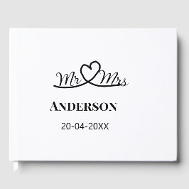 Livro De Visitas Sr. & Sra. adicionar nome da família data ano casa