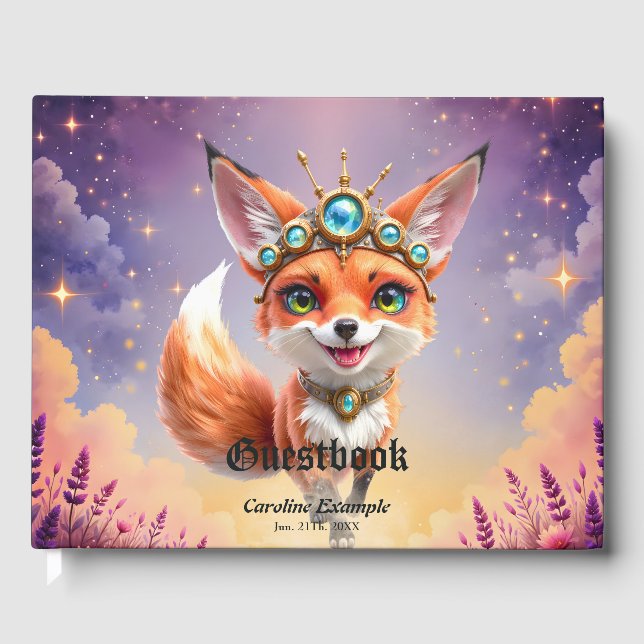 Livro De Visitas Starlit Fox of the Moonlit Meadows. (Frente)