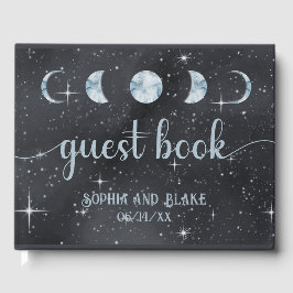 Livro De Visitas Starry Night Moon Fases Celestial Casamento