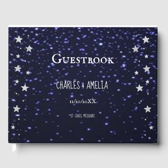 Livro De Visitas Starry Night Weding Guestbook (Frente)