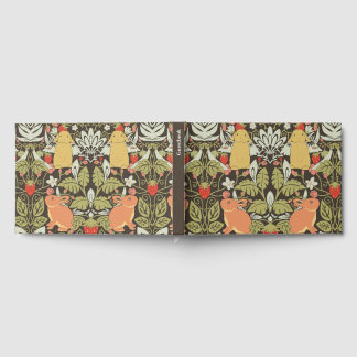 Livro De Visitas Strawberry thief Bunnies pattern