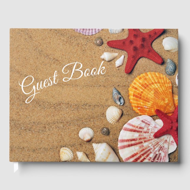 Livro De Visitas Summer Ocean Beach Sand Seasheles (Frente)