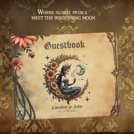 Livro De Visitas Sunflower Crescent Queen 