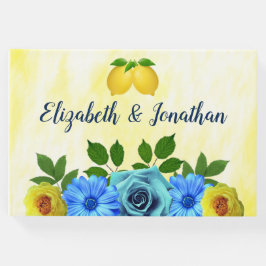 Livro De Visitas Sunny Lemon Floral Wedding