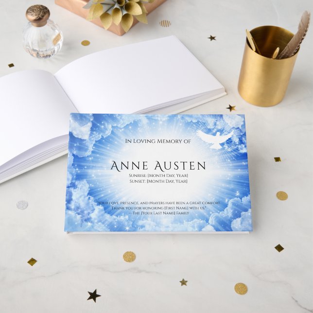 Livro De Visitas Sunrise & Sunset Funeral Guest Book (Frente aberta)