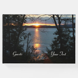 Livro De Visitas Sunset Sobre Forest Lake Guest Book