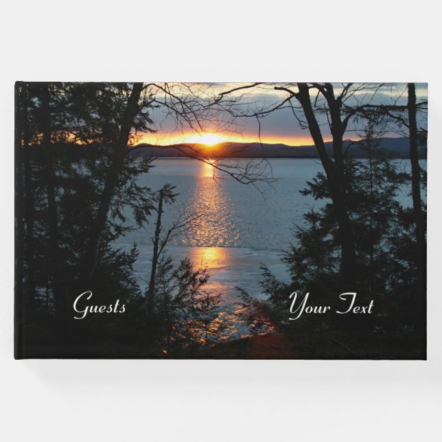 Livro De Visitas Sunset Sobre Forest Lake Guest Book (Frente)