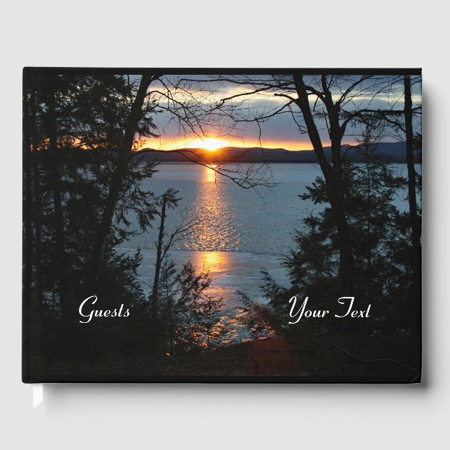 Livro De Visitas Sunset Sobre Forest Lake Guest Book (Frente)