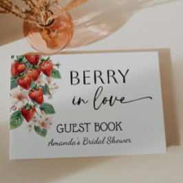 Livro De Visitas Sweet Berry in Love Strawberry Bridal Shower