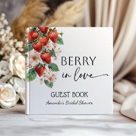 Livro De Visitas Sweet Berry in Love Strawberry Bridal Shower
