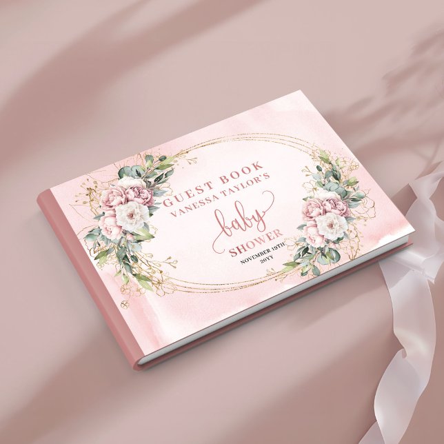 Livro De Visitas Sweet Blush Pink Greenery Baby Guest Book (Sweet Blush Pink Greenery Baby Guest Book)