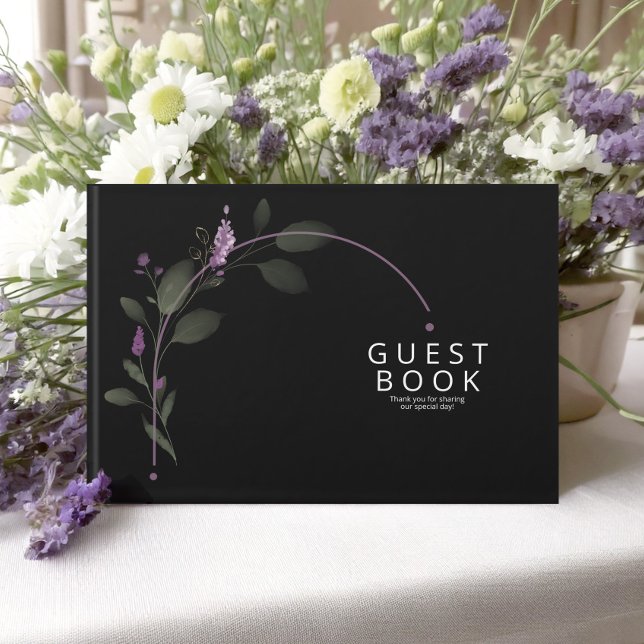 Livro De Visitas Sweet Floral Arch Wedding Lilac ID998 (Criador carregado)
