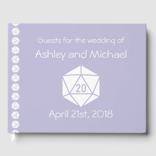 Livro De Visitas Tabletop Chic na Lavanda Guest Book