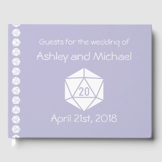 Livro De Visitas Tabletop Chic na Lavanda Guest Book