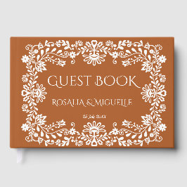 Livro De Visitas Talavera terracotta vintage Mexican wedding