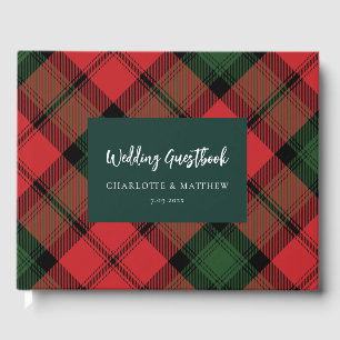 Livro De Visitas Tartan Clan Kerr Xadrez Vermelho Verde