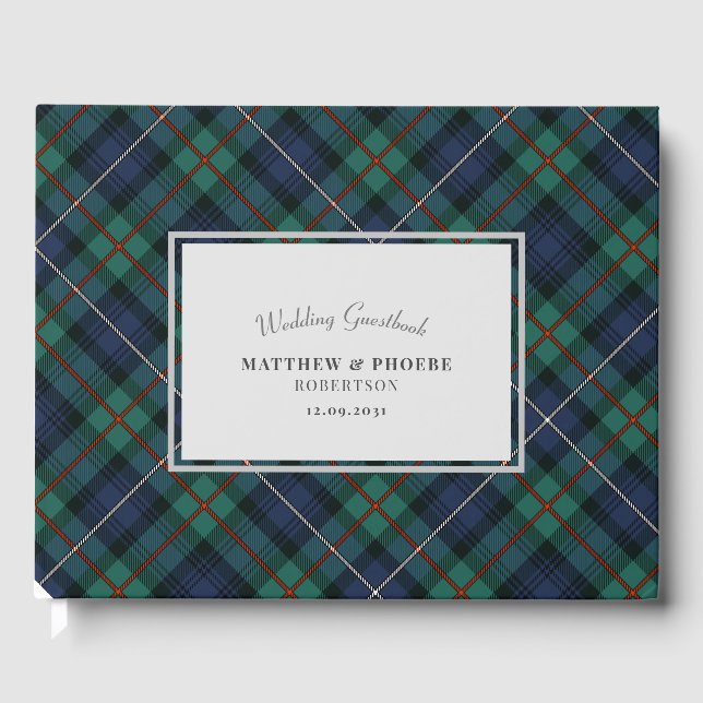Livro De Visitas Tartan Clan Robertson Wedding (Frente)