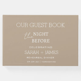 Livro De Visitas Taupe o jantar de ensaio da noite anterior ao casa