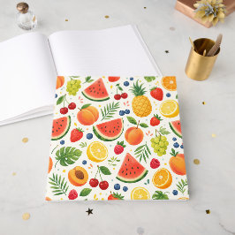 Livro De Visitas Tecido de Padrão de Frutas de Verão | Melancia Tro