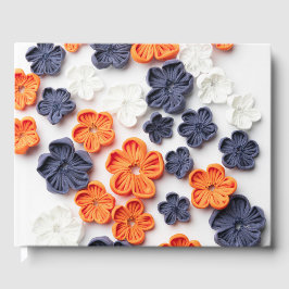 Livro De Visitas tecidos de costura de primavera manual flores lara