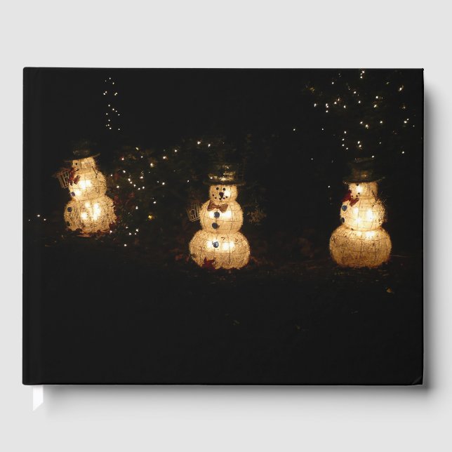Livro De Visitas Tela de luz de feriado Snowman (Frente)